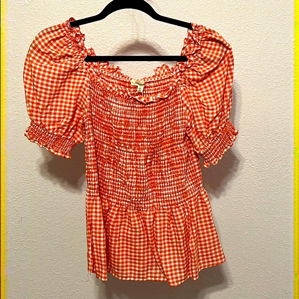 Max Studio gingham top